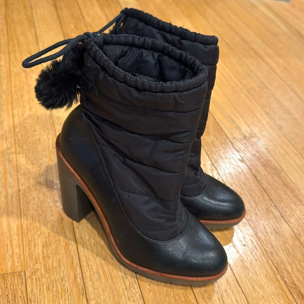 Kate spade winter boot with stacked heel